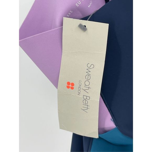 Sweaty Betty Legging Power Block Women’s XXS Blue Pink High Waist 7/8 Length New - Picture 9 of 13